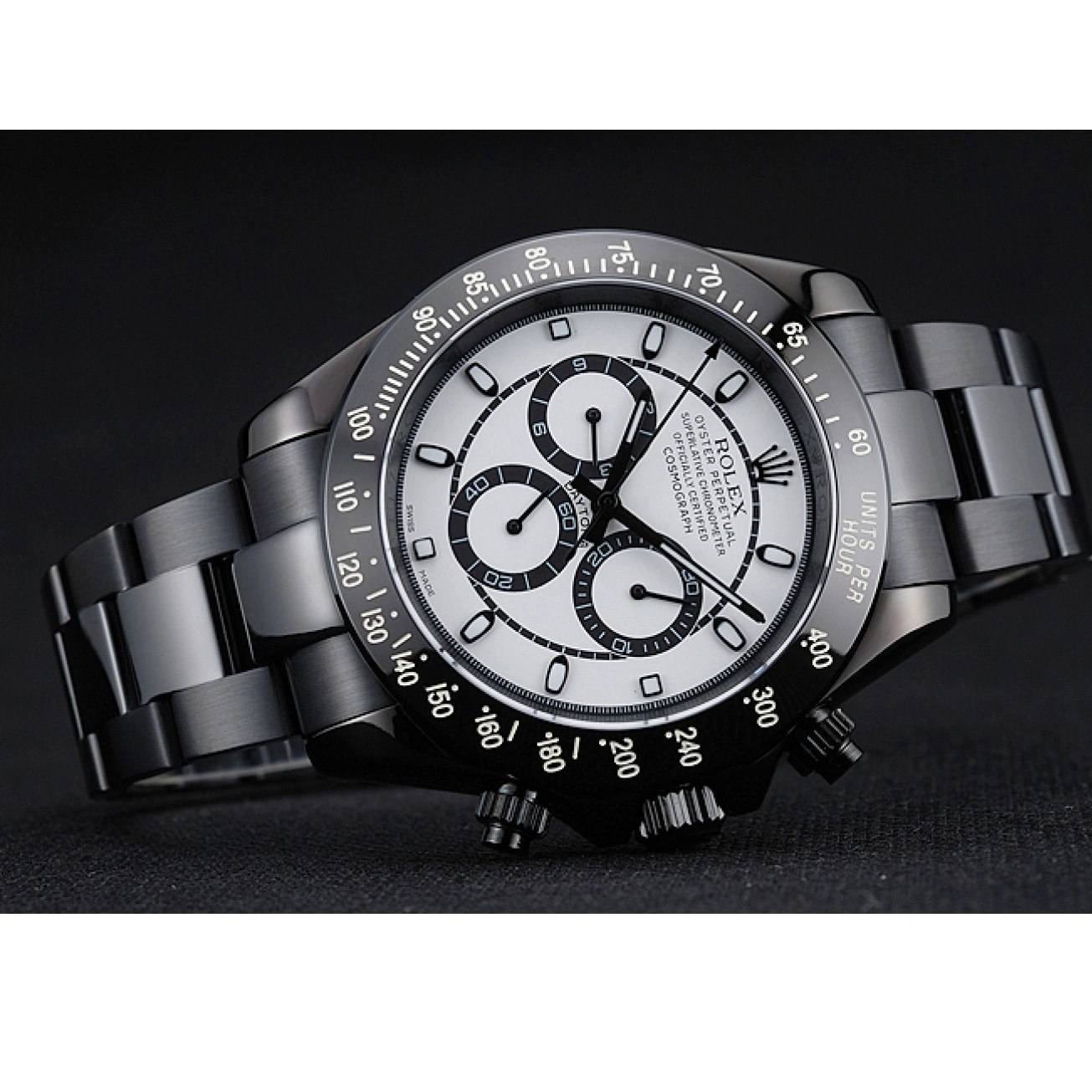 AAA replica watch Cosmograph And Black Case Black Dial White Bracelet And 1454249 Stainless Daytona Rolex Steel 0515